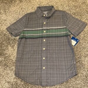 Arizona Jean Company Gray, Green, Navy Plaid Shirt